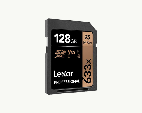 Карта памяти SDXC Lexar 633x 95/95 MB/s Class 10 UHS-I U3 V30 128GB